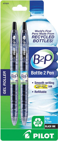 PILOT - Bottle to Pen Gel Roller Pens Fine Point Black Inc.