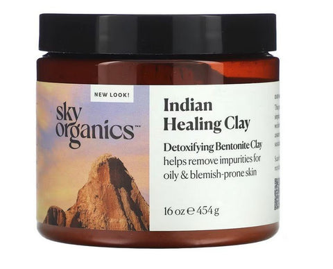 SKY ORGANICS - Indian Healing Clay - 16 oz (454 g)