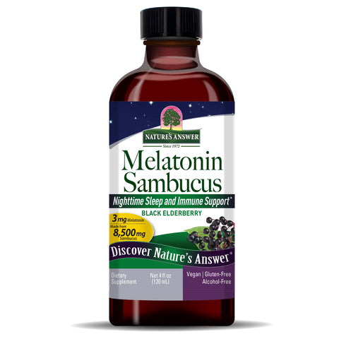 Nature's Answer - Melatonin with Sambucus - 4 fl oz