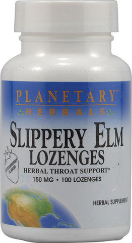 Planetary Herbals Slippery Elm Lozenges Strawberry