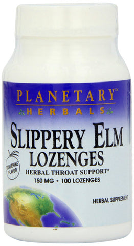 Planetary Herbals Slippery Elm Lozenges Tangerine Flavor