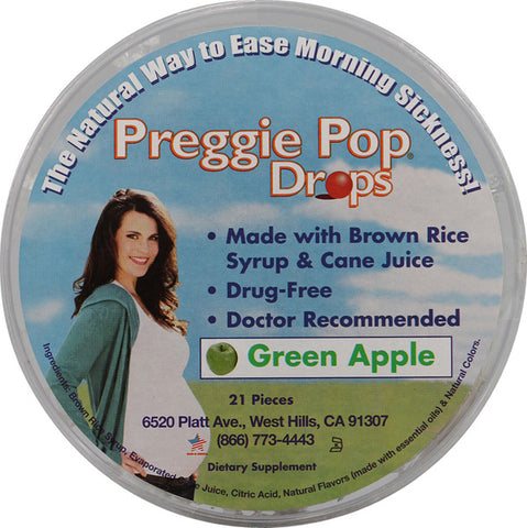 Three Lollies Preggie Drops Natural Green Apple