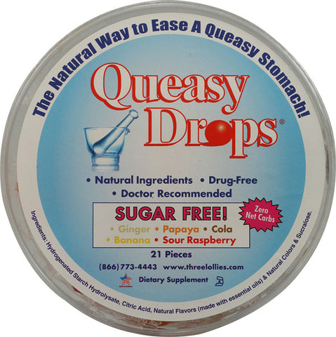 Three Lollies Queasy Drops Sugar Free