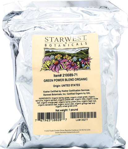 Starwest Botanicals Green Power Blend Organic