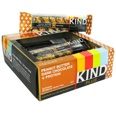 KIND Fruit and Nut Bars Plus Bars Peanut Butter Dark Chocolate