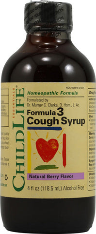 CHILD LIFE ESSENTIALS - Formula 3 Cough Syrup - 4 fl. oz. (118 ml)