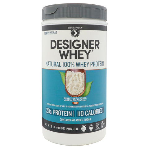 DESIGNER WHEY - 100% Premium Whey Protein Powder, Purely Unflavored