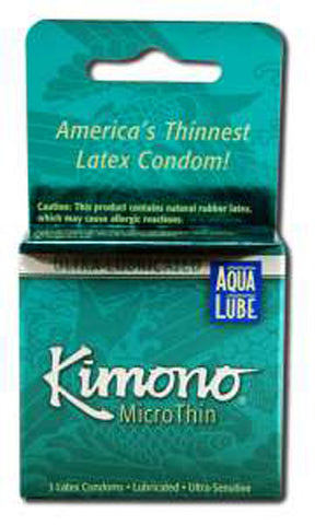 Mayer Labs Kimono MicroThin with Aqua Lube - 3 ct