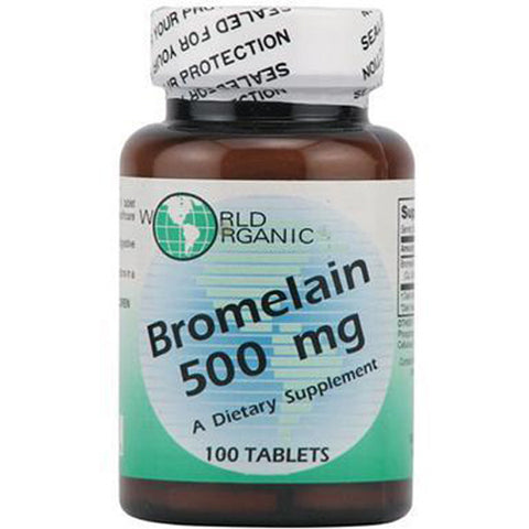 WORLD ORGANIC - Bromelain 500 mg