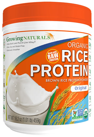 Growing Naturals -  Rice Protein Isolate Powder, Original,