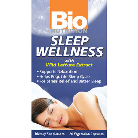 Bio Nutrition - Sleep Wellness with Wild Lettuce Extract - 60 Vegetarian Capsules