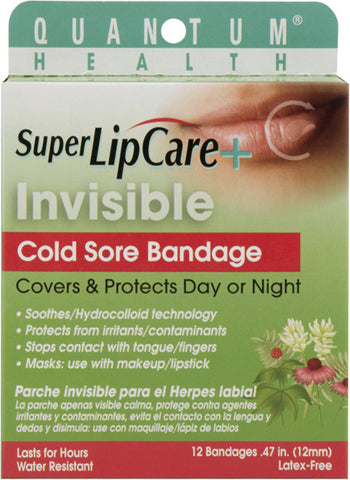 Quantum Health - Super LipCare Plus Cold Sore Bandage - 12 Bandages