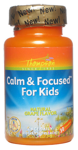 Thompson Nutritional - Calm & Focused For Kids Grape - 30 Chewables