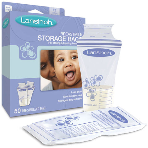 LANSINOH - Breast Milk Storage Bags - 50 Bags