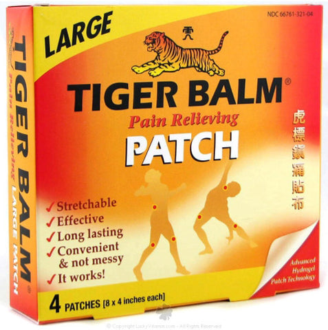 TIGER BALM - Tiger Balm Patch 8x4 Inch, Large Size