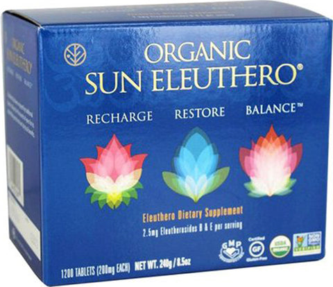 SUN CLORELLA - Organic Sun Eleuthero - 1200 Tablets