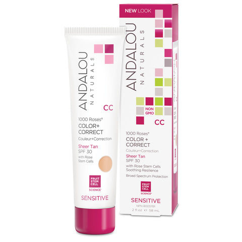 ANDALOU - 1001 Roses CC Color + Correct Sheer Tan SPF 30