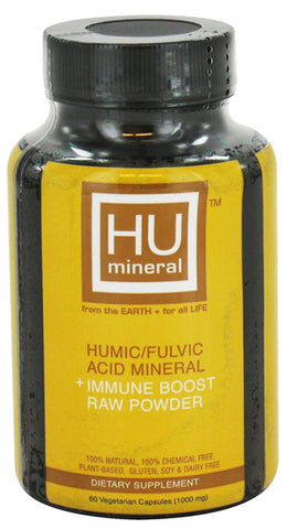 HUMINERAL - Humic/Fulvic Acid Mineral Immune Booster Raw Powder - 60 Vegetarian Capsules