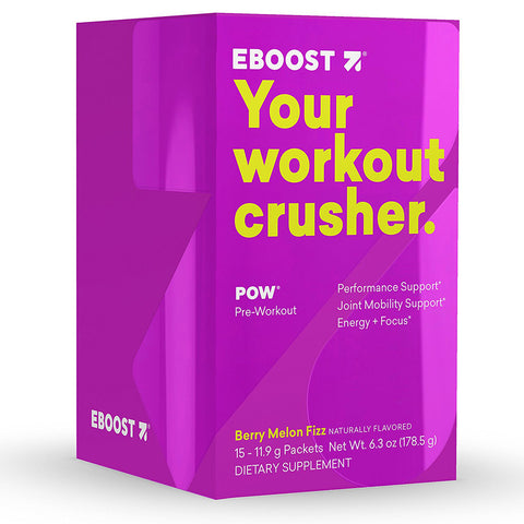 EBOOST - POW Pre-Workout Powder Berry-Melon Fizz Flavor