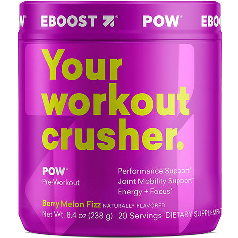 EBOOST - POW Pre-Workout Powder Berry-Melon Fizz Flavor