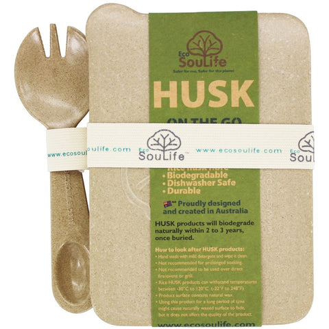 ECOSOULIFE - Husk On The Go Spork Set, Natural