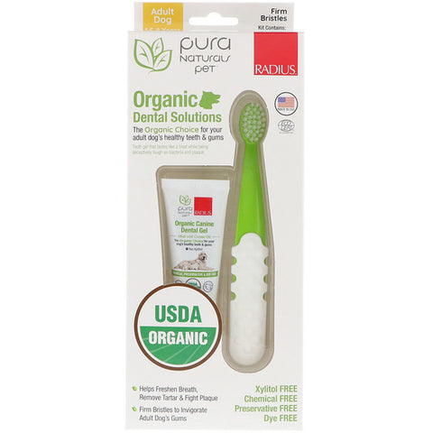 RADIUS - Organic Dental Solutions, Firm Bristles, Adult Dog