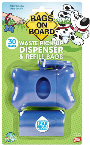 Dog Poop Pick Up Bone Dispenser Blue