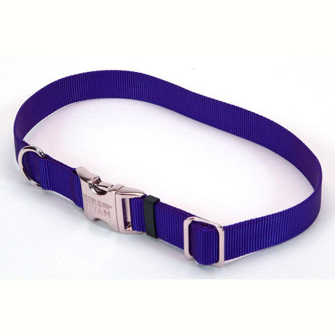 Nylon Adjustable Collar with Metal Buckle Blue