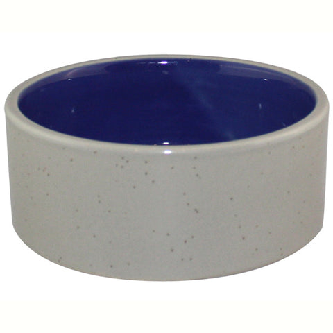 Spot Ceramic Crock Dog Dish Blue