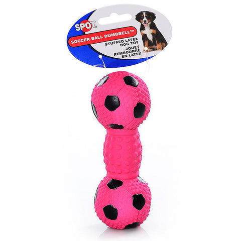 Spot Fiber Latex Soccer Dumbbell Small Dog Toy