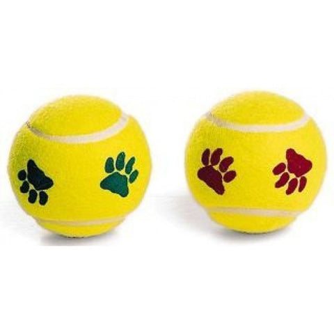 Mint Flavor Pawprint Tennis Balls Dog Toy