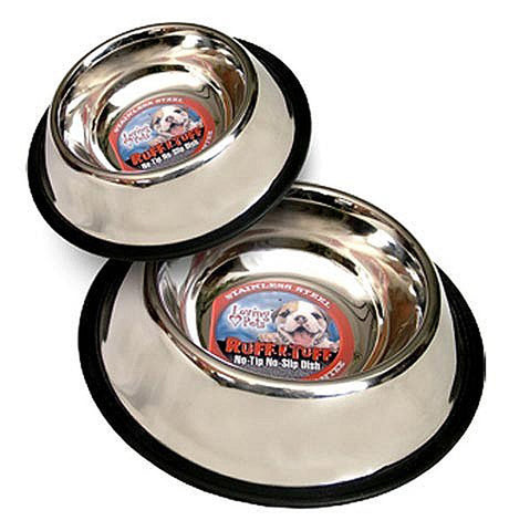 3 Quart No Tip Stainless Steel Dog Dish - 1 Dish