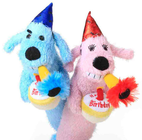 Loofa Birthday Cake Assorted Dog Toy 12 Inch