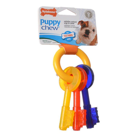 PUPPY CHEW - Key Ring Bone Puppy Dog Teething Chew Toy X-Small