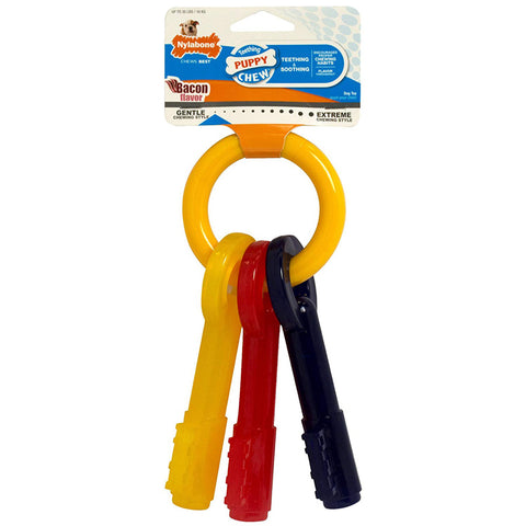 PUPPY CHEW - Key Ring Bone Puppy Dog Teething Chew Toy Large