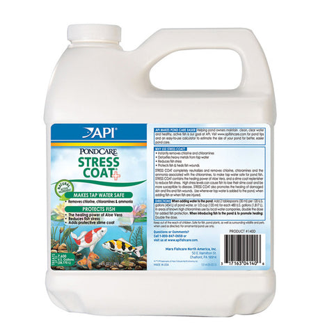 Aquarium Pharmaceuticals - PondCare Stress Coat Fish and Water Conditioner - 64 fl. oz.