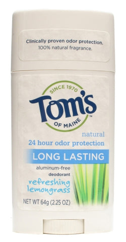 Toms Of Maine Long Lasting Care Deodorant Stick Lemongrass