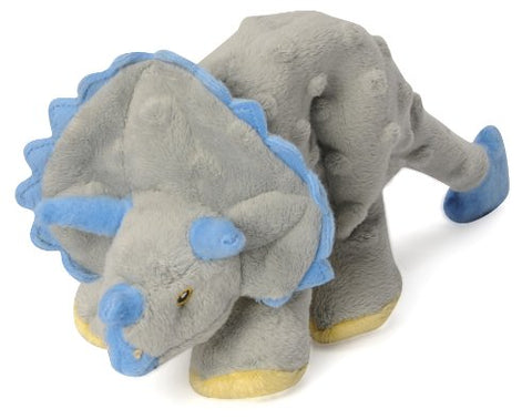 GoDOG - Dinos Frills the Triceratops Dog Toy Gray Small