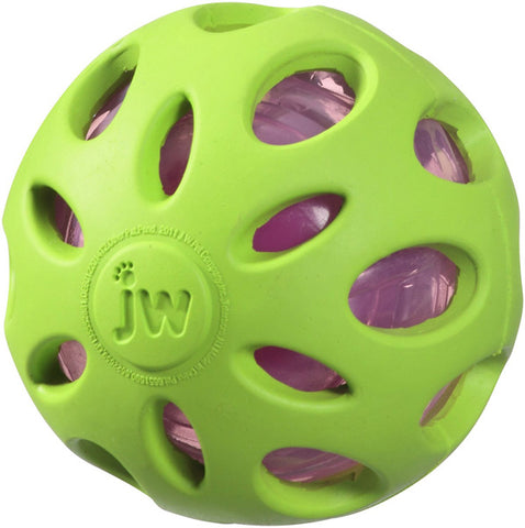 JW PET Crackle Heads Crackle Ball Dog Toy Large