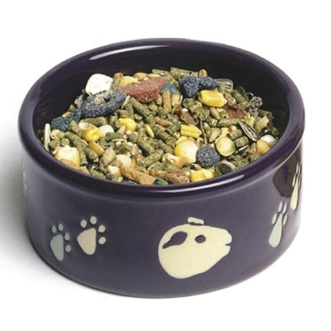 Super Pet - Paw-Print PetWare Guinea Pig Bowl - 4.25" Diameter