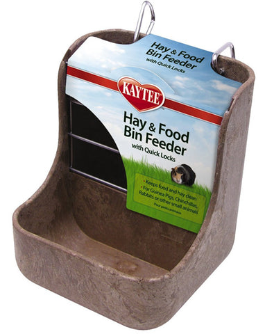 SUPERPET - Kaytee Hay-N-Food Bin Feeder with Quick Locks Colors Vary