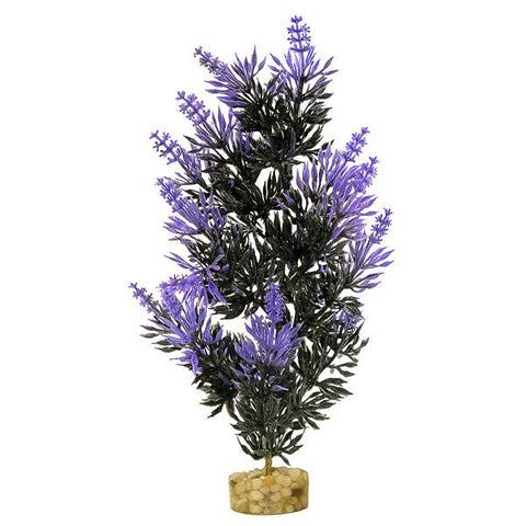 COLORBURST FLORALS - Bush Plant for Aquarium, Large, Black/Purple