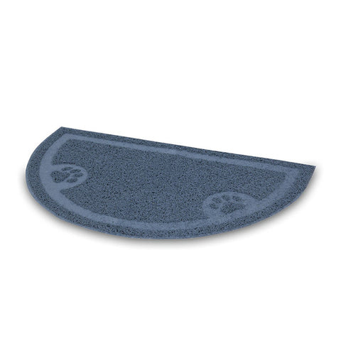 PETMATE - Litter Catcher Mat 1/2 Circle Ice Blue Large