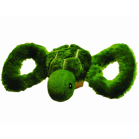 JOLLY PETS - Tug-a-Mal Turtle Squeaky Tug Dog Toy Medium