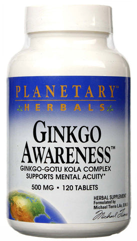 Planetary Herbals Ginkgo Awareness 500 mg