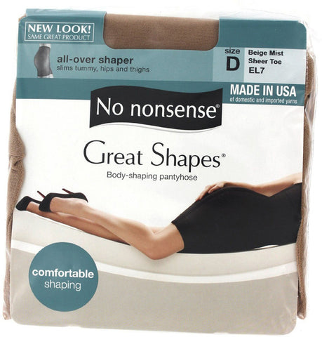 NO NONSENSE - Body Shaping Pantyhose Beige Mist Size D