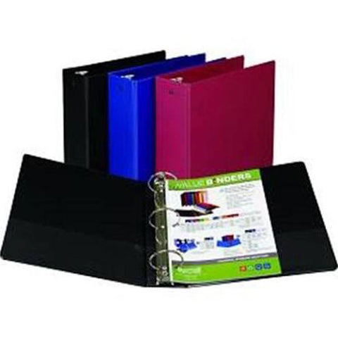 SAMSILL - Assorted Value Round Ring Storage Binder Assorted Colors