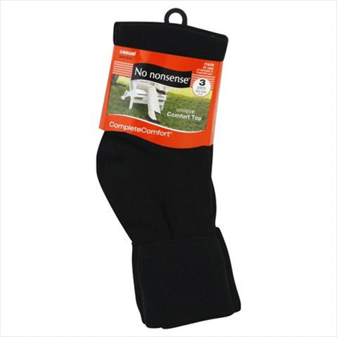 NO NONSENSE - Women's Cotton Basic Cuff Sock Black