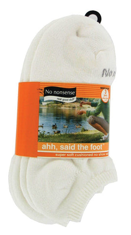 NO NONSENSE - Women's Cushioned No Show Socks White