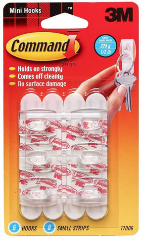 COMMAND - Mini Adhesive Hooks White